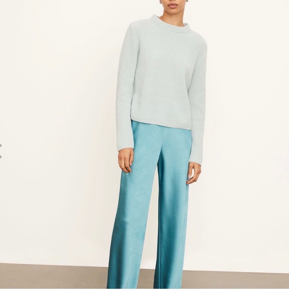 COPY - NWOT Vince Women's Cashmere Green Crewneck Pullover Sweater Large …